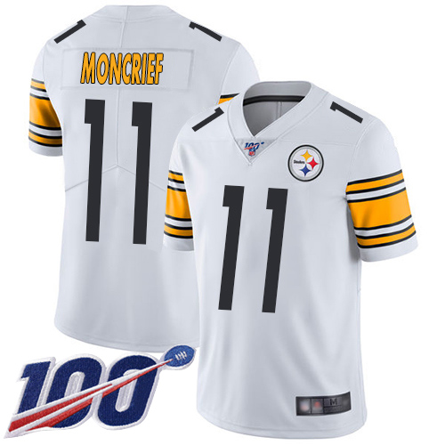 Men Pittsburgh Steelers Football #11 Limited White Donte Moncrief Road 100th Season Vapor Untouchable Nike NFL Jersey->women nfl jersey->Women Jersey